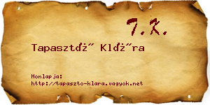 Tapasztó Klára névjegykártya
